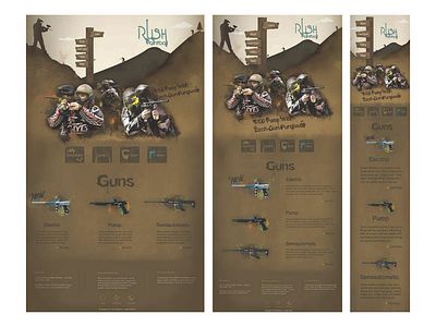 Portfolio: Student Web Design Project illustration outdoors paintball web web design