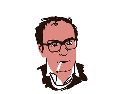 Jean-Luc Godard drawing editorial illustration illustrator portrait portrait art vector wacom