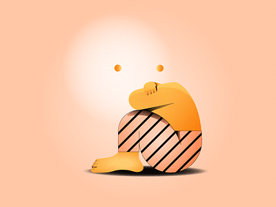 Alone, my head has the size of the sun drawing editorial energy illustration insight life lucas braga noise philosophy solitude surrealism thought vitality yellow