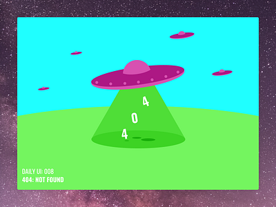 DAILY UI - #008 - 404 404 404 error alien aliens daily ui daily ui 008 space spaceship vector