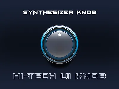 666 - Hi Tech Synthesizer Knob Example #1 animation app audio audio app audio player branding design graphical gui illustration knob lettering logo minimal music type typography ui vector web