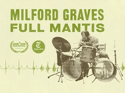 MILFORD GRAVES FULL MANTIS Documentary Key Art design documentary film poster film poster design film posters jazz key art organic textures
