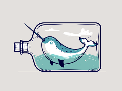 Narwhal art character design illustration illustrator narwhal vector