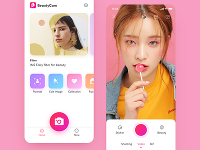 Beauty Camera App app beauty camera filter icon interface ui ux