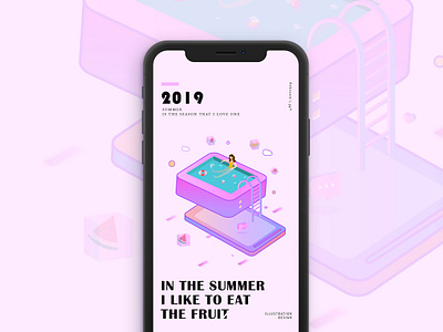 summer app design illustration ui