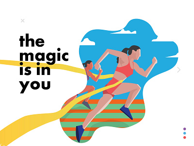 Girl Power_The magic is in you. 2019 art board design dribbble girl character girl gang girl power graphic graphic design illustration run typography ui ux win