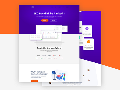 SEO Landing Page design engine landing logo page search seo template theme website