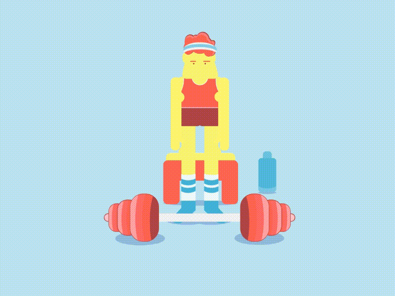 Sports design flat design illustration soft colors sport vector weightlifting