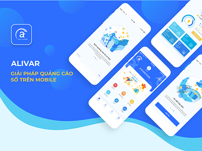 App Alivar ads alivar app blue design home app mobile app on boarding ui uiux ux yendao