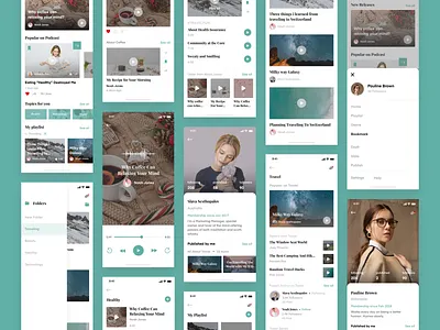 Podcast App app clean design music podcast sound ui ux