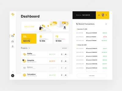 Anypay Dashboard branding capital dashboad deposit graphicdesign illustration logo money pay profile transaction ui user ux