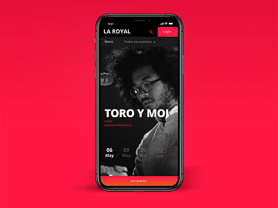 La Royal app design flat music ui ux
