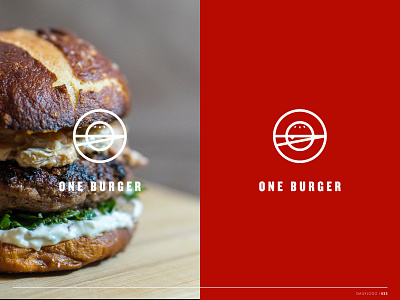 Daily Logo Day 33 branding branding identity burger logo burgers daily daily challenge daily logo dailylogochallenge design icon identity design logo logo design one burger typography vector