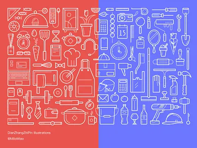 Illustration for service industry icon illustration