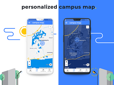 OneStop - Campus Map bold campus college graphic iit map onestop ui ux