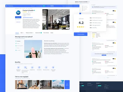 Absolvent.pl - Employer Profile app clean employer job board profile rating reviews ui ux web web design