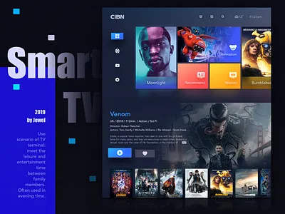 Smart Tv app design smart tv ui