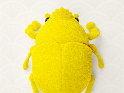 Scarabé Peluche 3d cinema4d design hair illustration plush toy