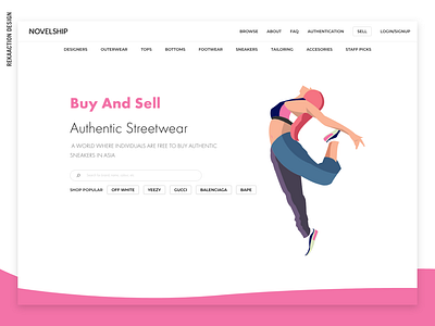 Recreate Novelship with Illustration branding clean dashboard design illustration landing page layout ui ui design uiux user interface ux web web design