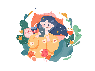 Stay up late ui 插图 设计