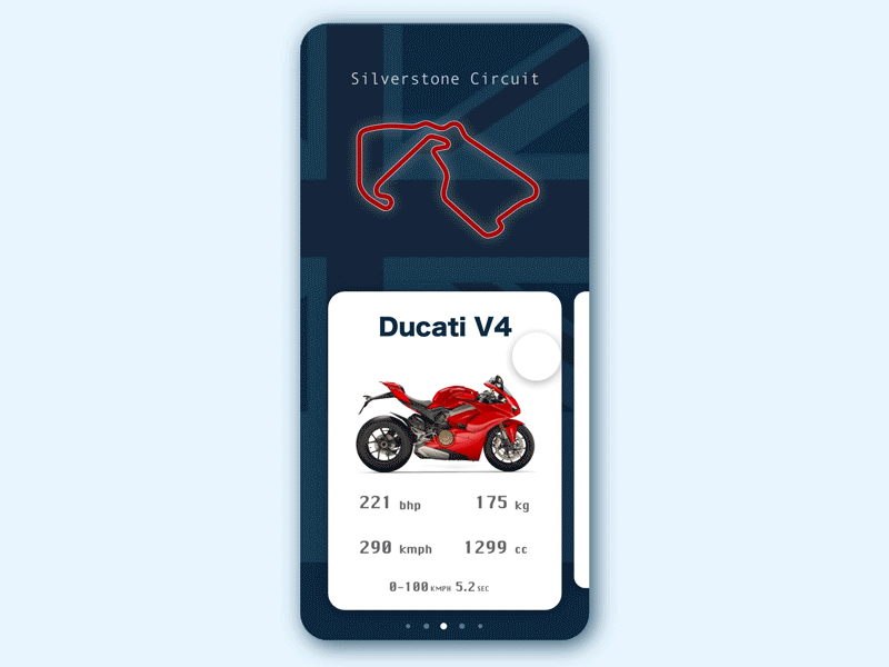 Motorcycle selection adobexd animate card ducati interaction kawasaki motorcycle prototype ui