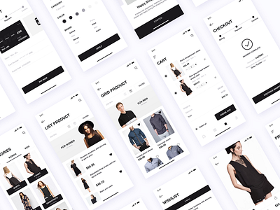 E-commerce page app design ui ux 设计