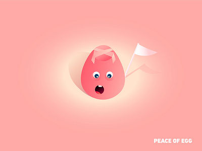 Peace of Egg art color design egg emoji emojis emotion fear illustration peace peace sign peaceful scared vector war world