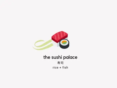 the sushi palace design design art designer designer logo designs food food logo foodlogo graphics illustration japan japanese japanese food logo logo design logo design challenge logo design concept logos sushi wasabi