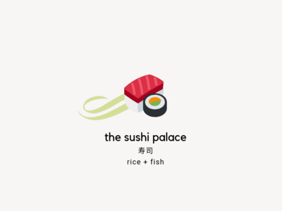 the sushi palace design design art designer designer logo designs food food logo foodlogo graphics illustration japan japanese japanese food logo logo design logo design challenge logo design concept logos sushi wasabi