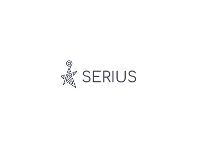 Serius brand branding brightest star fingerprint identity check know your customer logo search serius logo validation vector