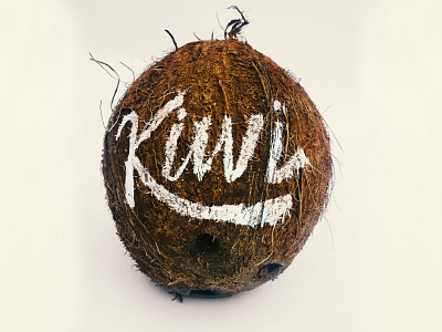 Coconut artoftype coconut colours customlettering customtype font fruit fruits handlettering handmadefont illustration kiwi lettering posca texture textured textures type typography veggie