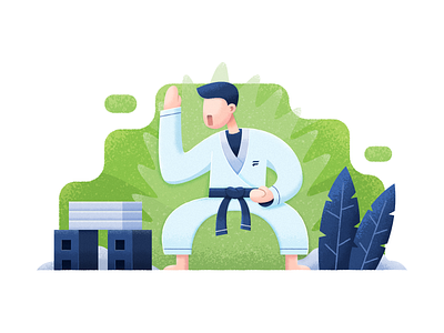 Karate affinity affinity designer flat grain illustration karate simple vector