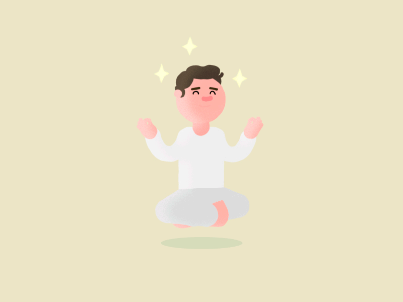 Meditation character design illustration meditate meditation meditation app rubberhose vector zen