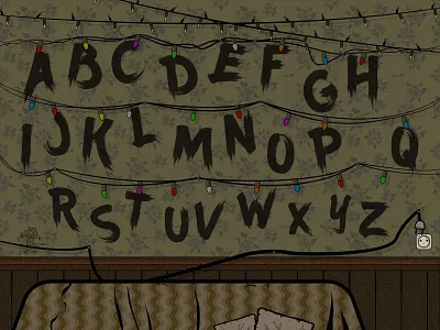 Stranger Things alfabet affinitydesigner belgium design graphic illustration netflix retro stranger things vector