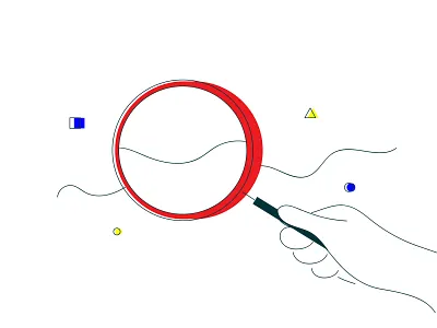 Desktop Analytics abstract chart design flat geometric graph hand hand drawn hustle line art magnify minimal shapes