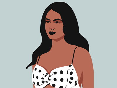 Portrait adobe art colors design digital drawing fashion illustration illustrator minimalism summer swimsuit vector