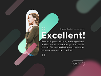 Daily UI - 039 Testimonials dailyui dailyui 039 design graphic modern quote sleek testimonial testimonials testimony ui