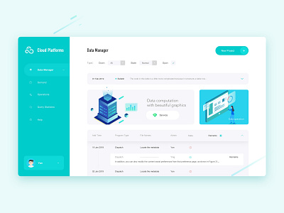 Cloud Platform - List Page design illustration list page management ui web website