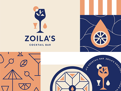 Zoila's bar branding cocktail identity illustration logo logo design pattern restaurant visual identity