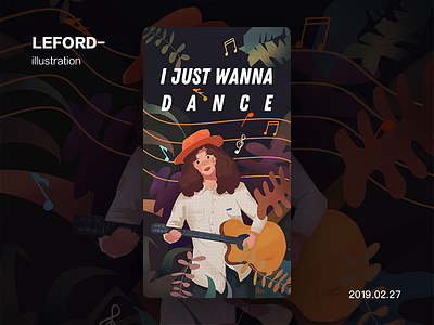 I just wanna dance design illustration ui