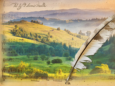 The calendar. Vivaldi «Music of nature» брендинг дизайн иллюстрация календарь концепция полиграфия
