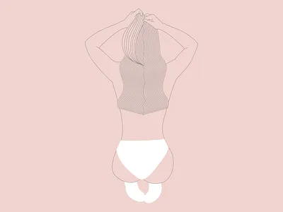 Moonchant body feminine illustration linework nude simple vector woman