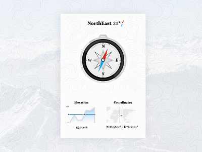 Compass - DoD 2019 RH app compass design experience graphics illustration illustrator interaction interface mobile mobile app pen tool photoshop sketch ui user vector