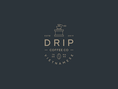 Drip Coffee Co abstract art branding cafe coffee composition design drip flat geometric icon illustration lines logo minimal minimalism retro typography vector vintage