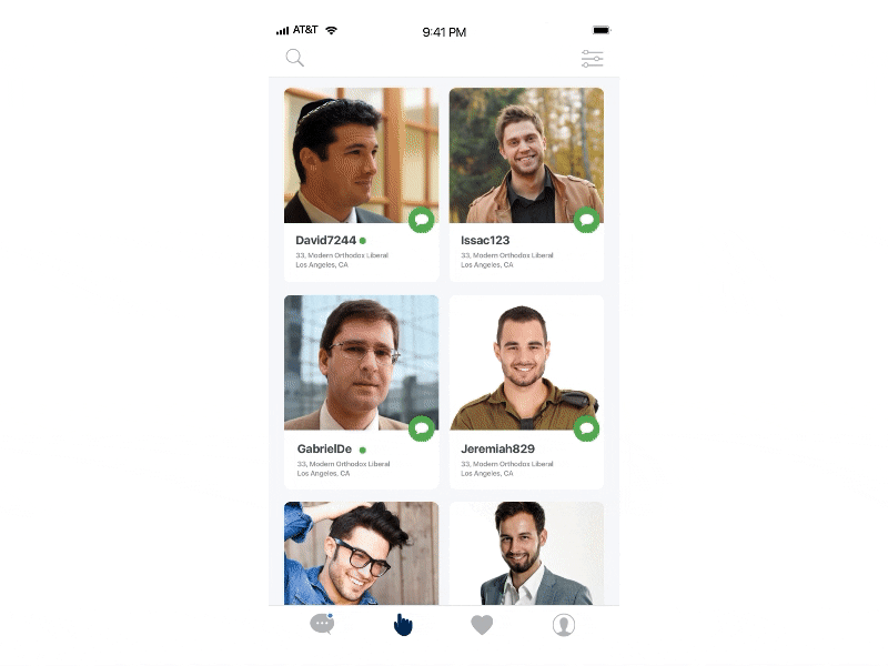 Search users demo animations app deisgn dating demo flinto jewish jwed jwed match singls ux ux design uxui