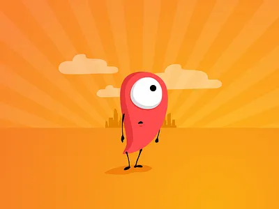 Cannot find that location... bright character character concept fun illustration