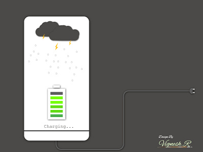 Charging app design illustration vector