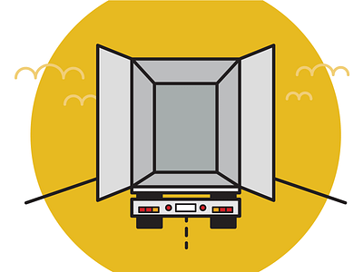 Load Board empty freight icon illustration illustrator load board logistics minimal outline truck vector