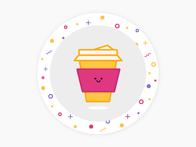 Coffee Love! app art clean coffee colorful design graphic illustration illustrator minimal stickermule ui ux vector web