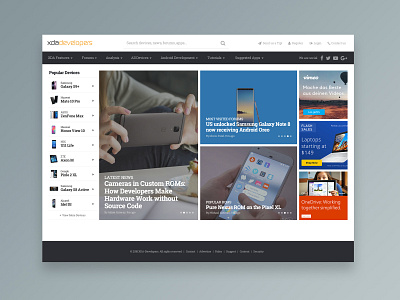 XDA Developers Website Redesign ui design ux design web design xda